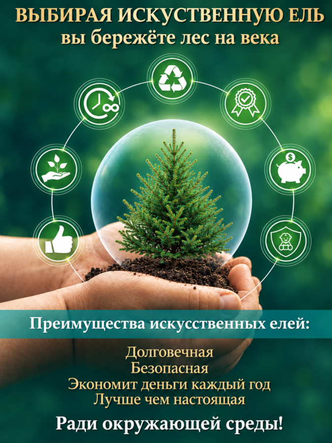 Ель искусственная Царь Елка Оптима на палке 200 см