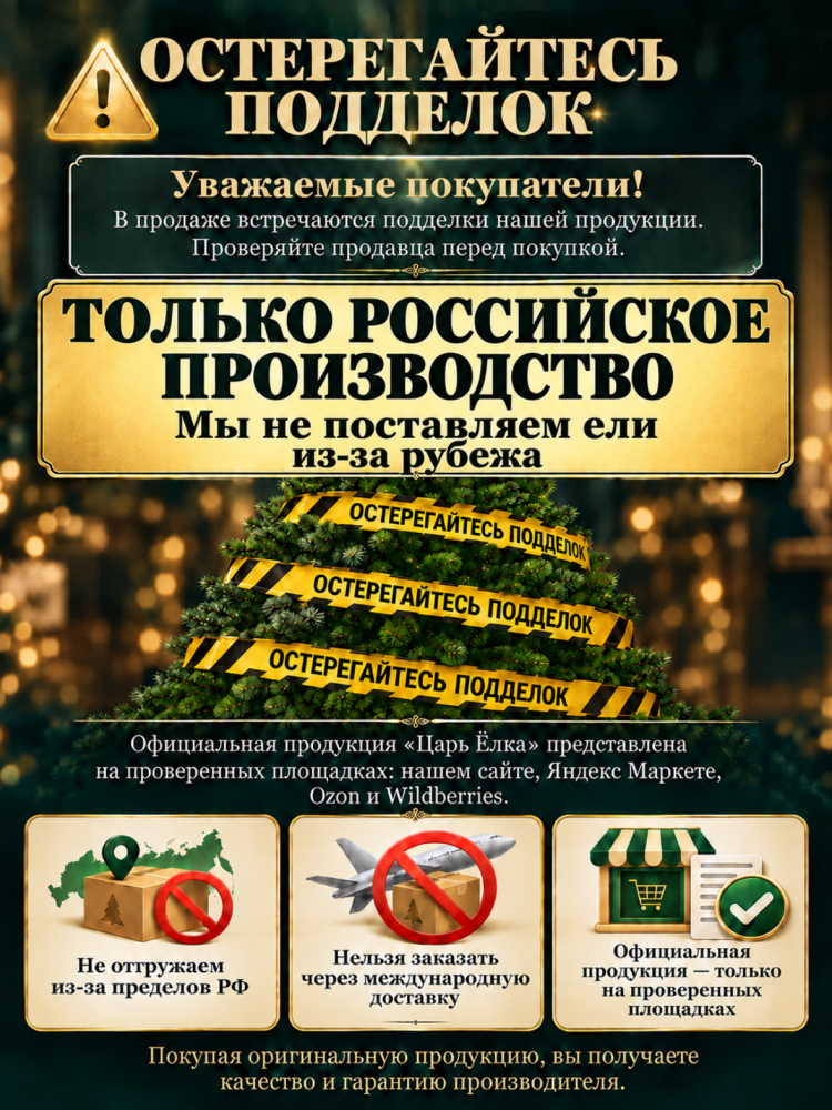 Ель искусственная Царь Елка Пихта Нордмана 215 см